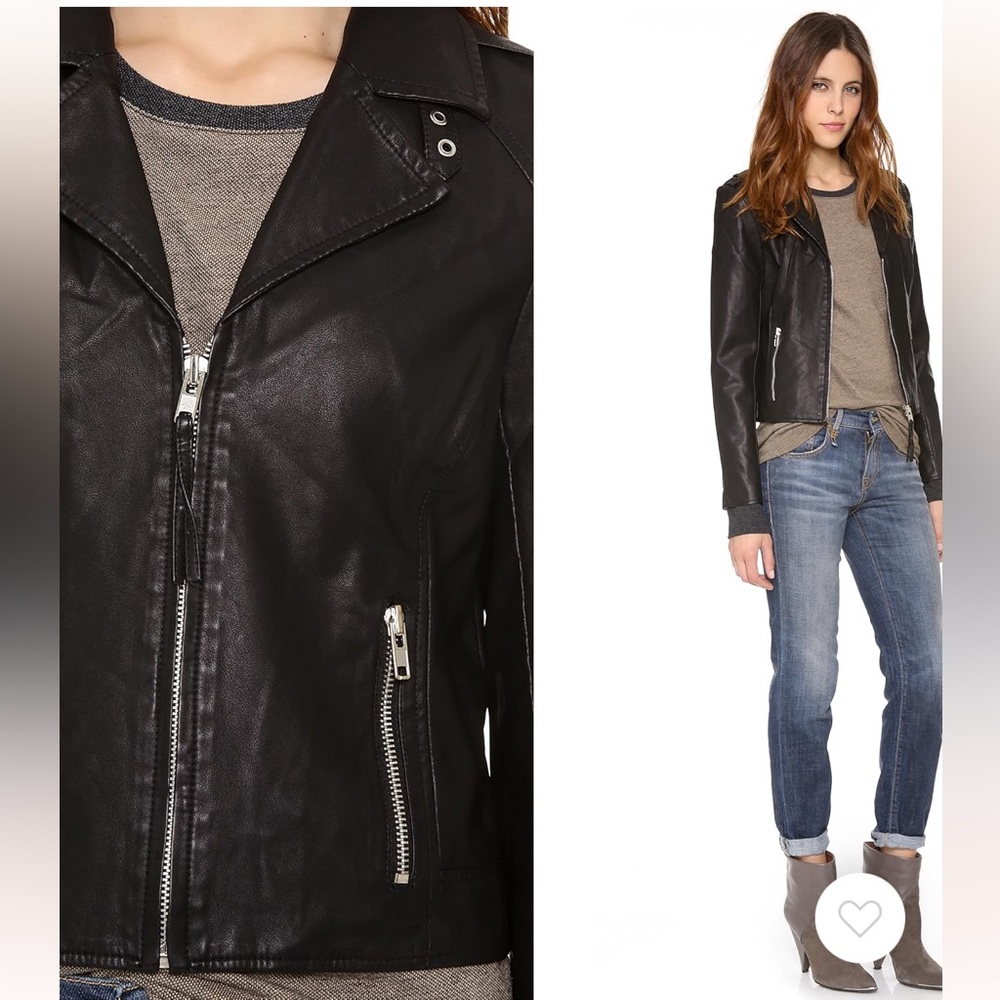 Moto jacket faux leather.
